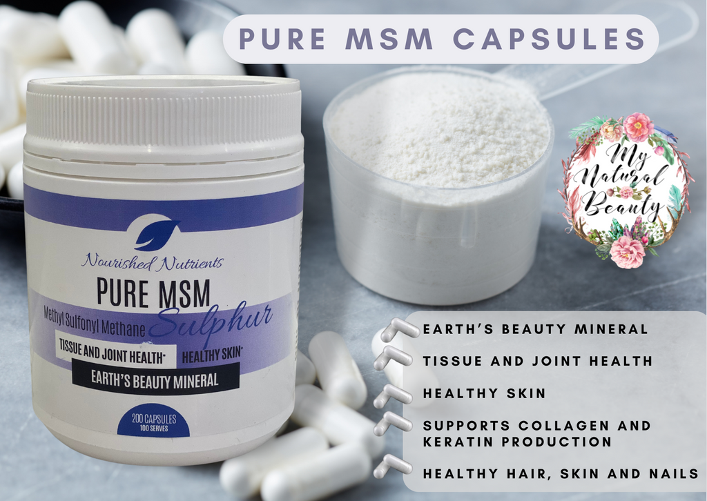 PURE MSM CAPSULES (Methylsulfonylmethane) - 200 capsules
