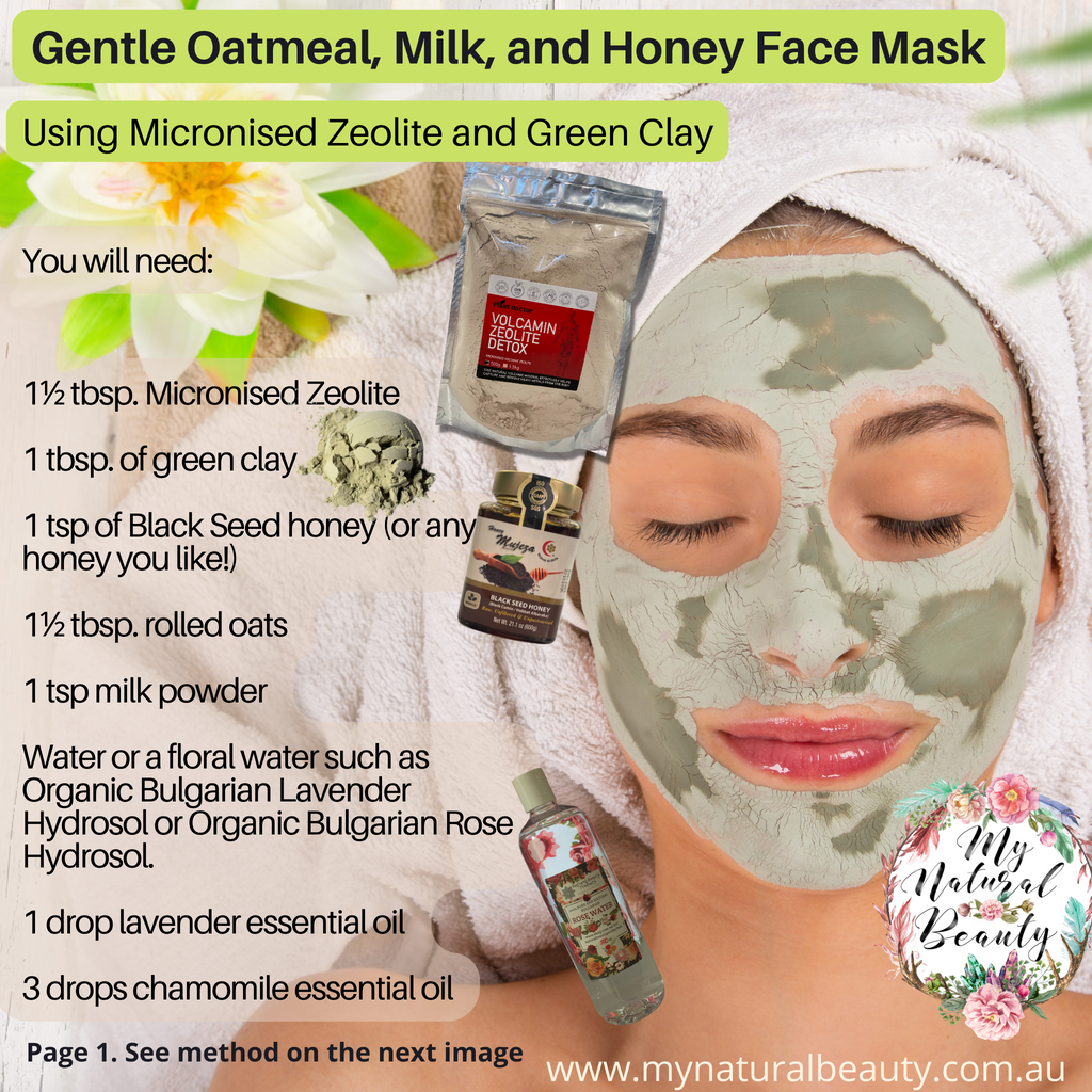Zeolite mask recipes. How to make a face mask with Zeolite and Green Clay