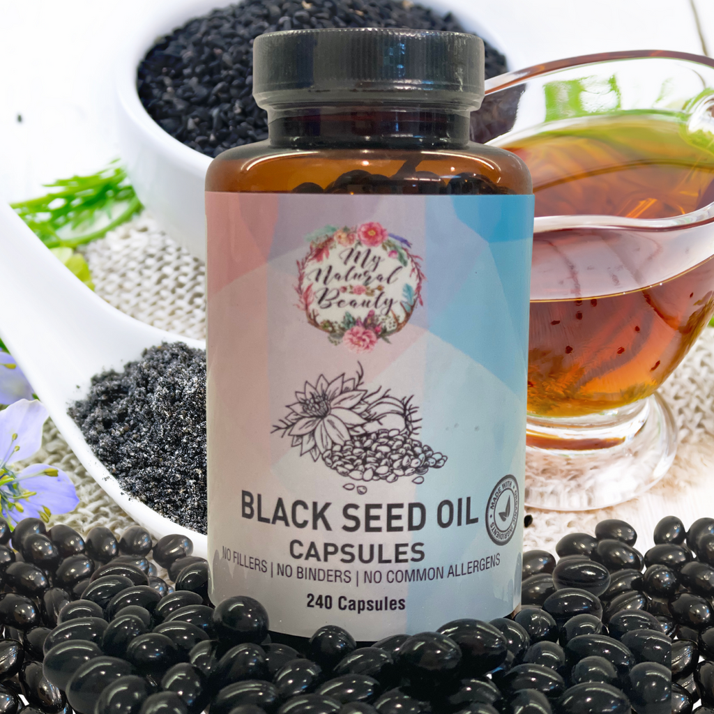 Black Seed Oil is a rich source of unsaturated essential fatty acids (EFA's) and offers many nutritional benefits for good health. Black Seed Oil is packed full of antioxidants, vitamins and naturally occurring constituents that make it a wonderfully unique supplement to support a healthy immune system.    Containing 100% Pure Nigella Sativa Oil, our Black Seed Oil capsules carefully harvested and extracted with a cold-press method in order to ensure our oil is of the highest standards.