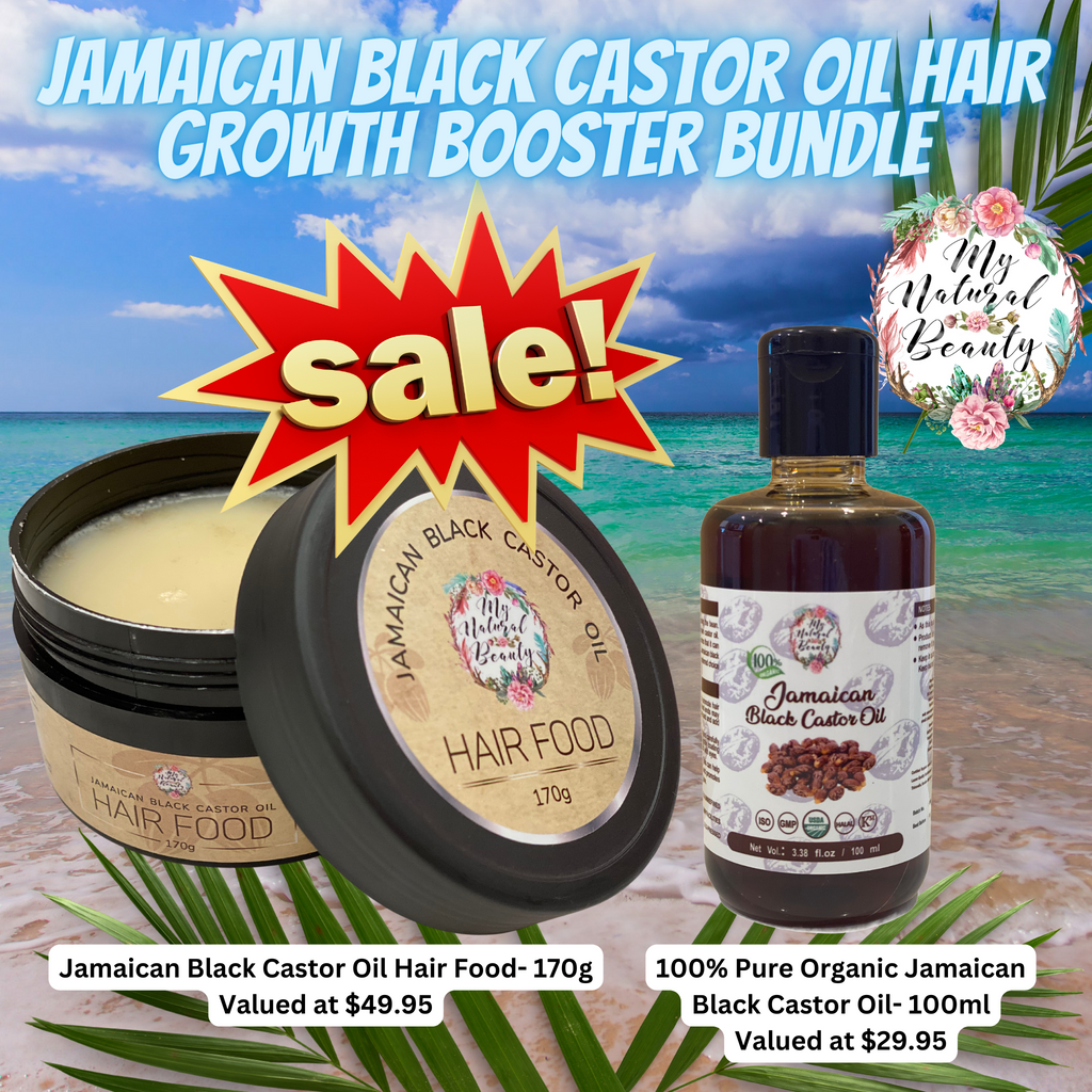 Jamaican Black Castor Oil Hair Food- 170g + 100ml 100% Pure Jamaican Black Castor Oil