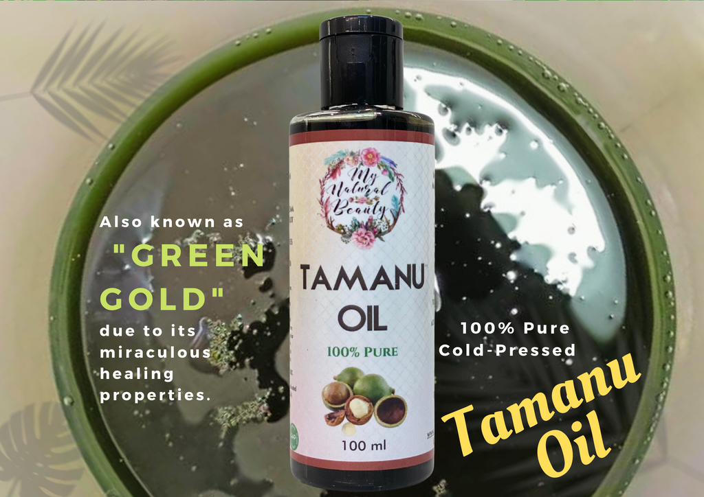 Tamanu oil is an aromatic thick green oil that has become popular in the skin and hair care industry. Tamanu Oil is often referred to as “Green Gold” and is a centuries-old remedy for a wide range of skin conditions.   