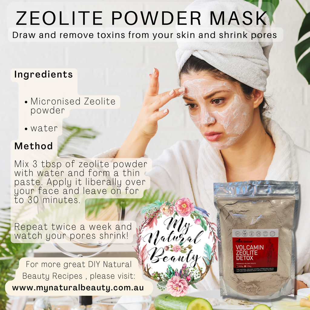 Making DIY Beauty products. Zeolite Powder mask. Draw out and remove toxins from your skin and shrink pores.