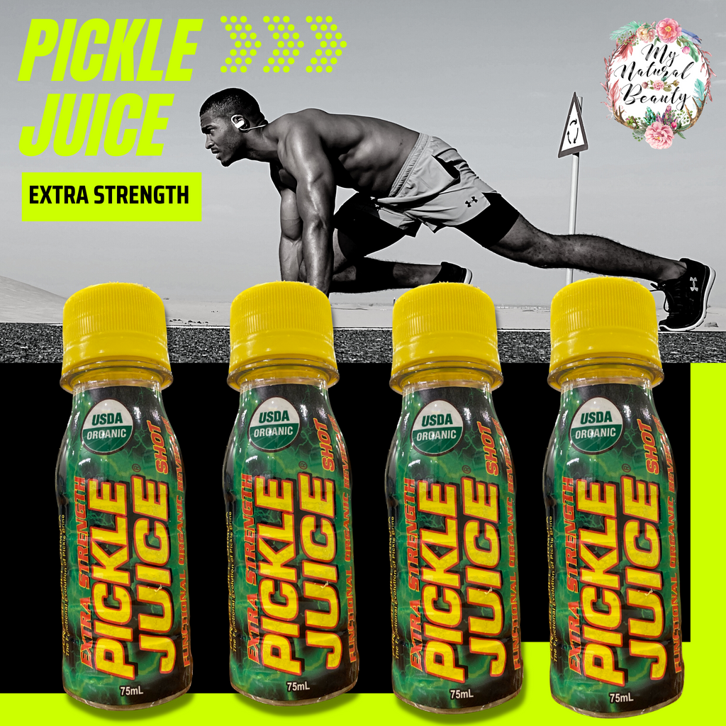 PICKLE JUICE EXTRA STRENGTH SHOTS- 4x 75ML  100% All-Natural, USDA Organic and Scientifically Proven to Stop Muscle Cramps