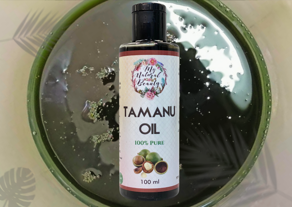 100% Pure Tamanu Oil – 100ml   Calophyllum Inophyllum (Tamanu) Seed Oil     The Ultimate Skin Healing Oil     INGREDIENTS: 100% Pure Calophyllum Inophyllum (Tamanu) Seed Oil  Cold-Pressed and made with Organic ingredients  BOTANICAL NAME:  Calophyllum Inophyllum (Tamanu) Seed Oil