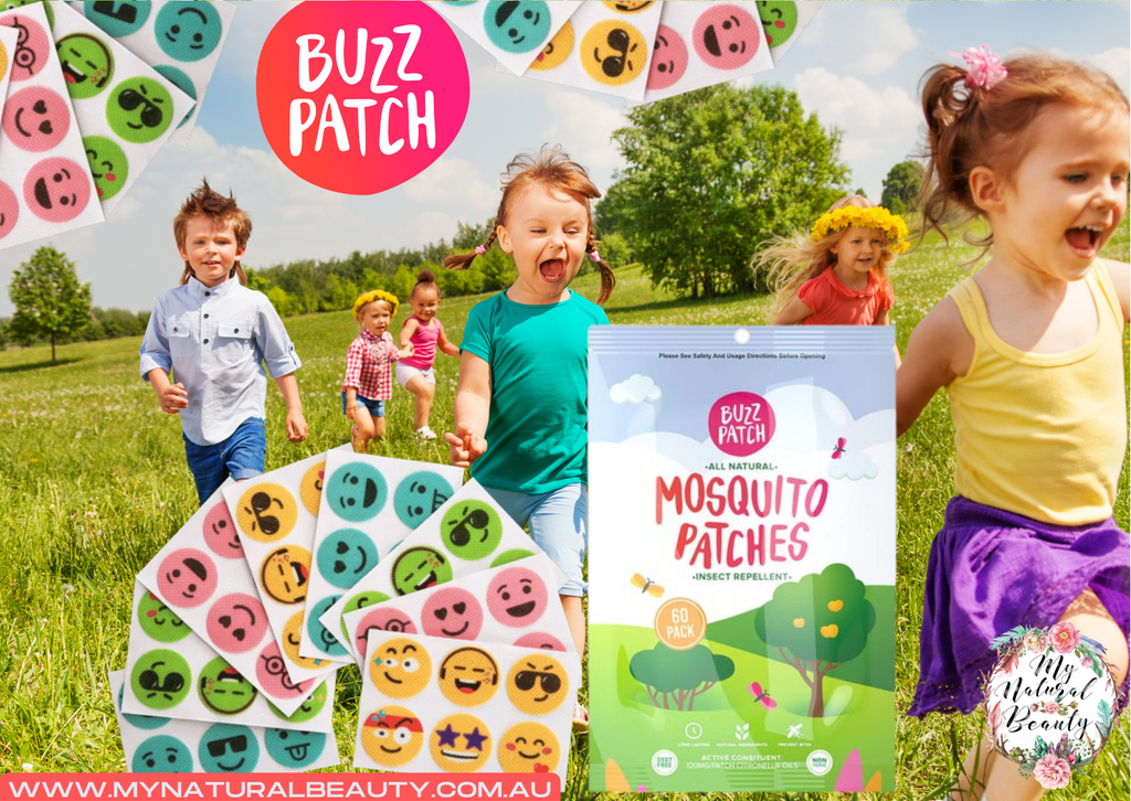 Buy BuzzPatch Mosquito Repellent Patches   Pack of 60 assorted colours BuzzPatch mosquito repellent stickers. The world’s #1 all-natural, non-spray protection against mosquitoes! Buy online Australia. Free shipping.