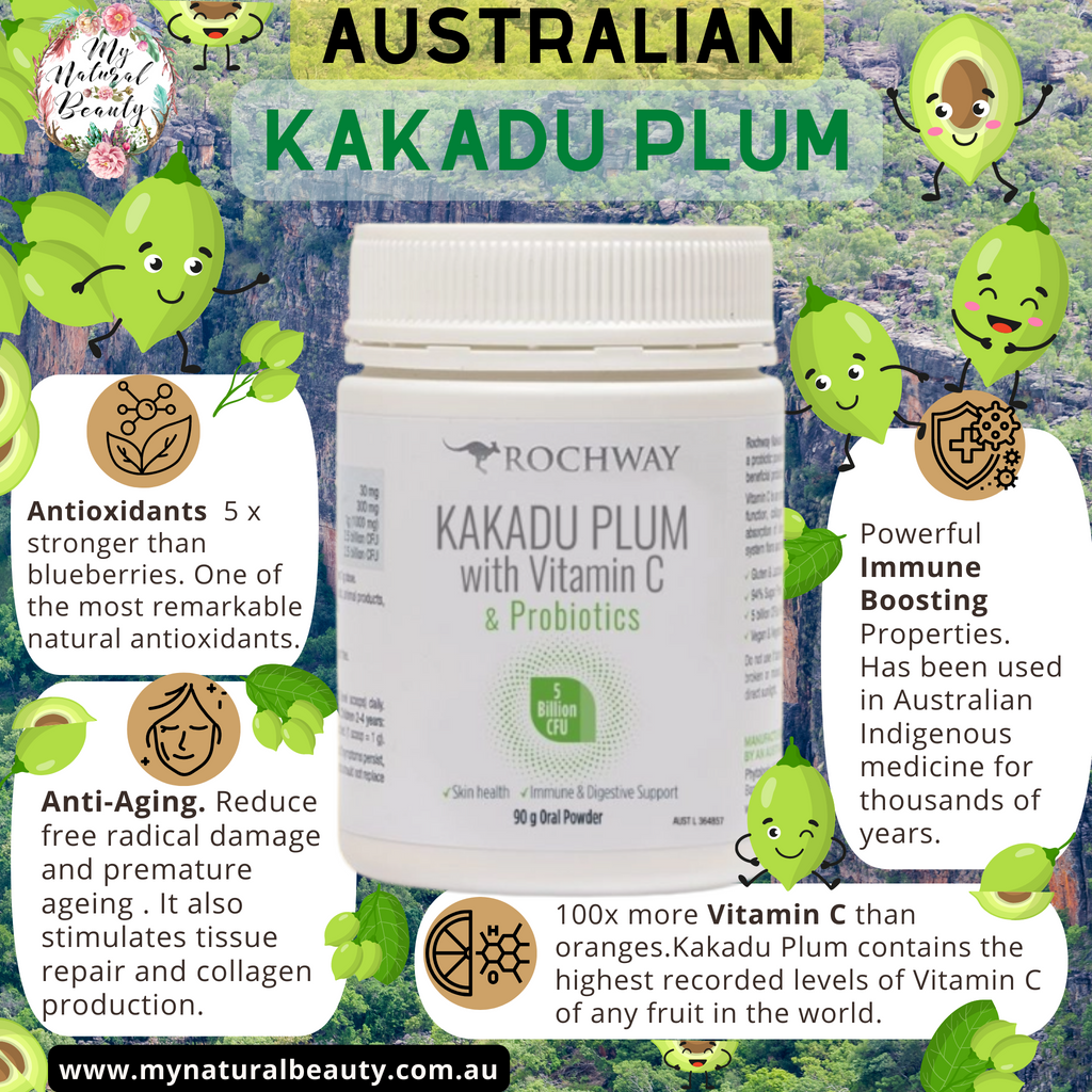 Rochway Kakadu Plum with Probiotics (5 billion CFU) & Vitamin C 90g