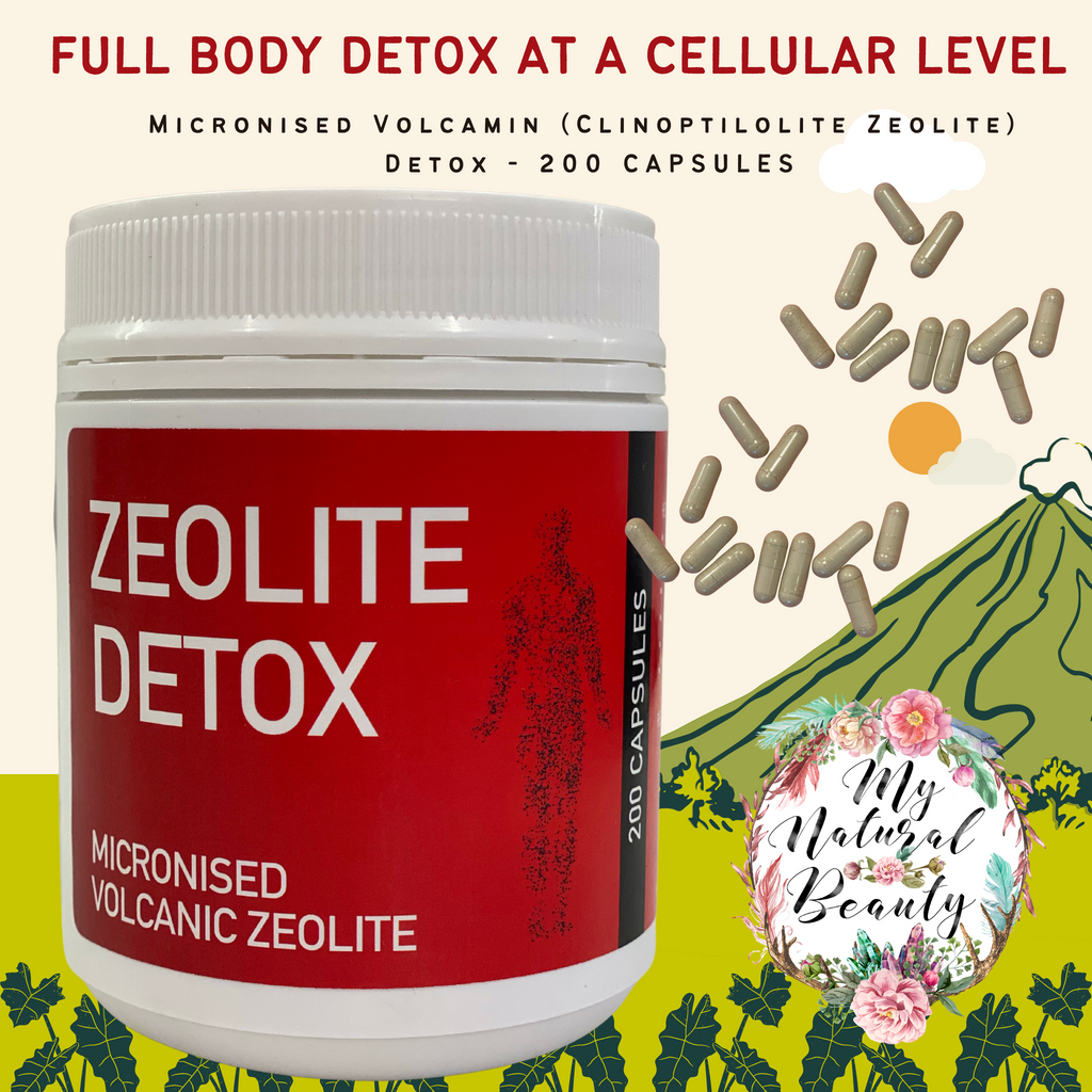 ZEOLITE DETOX- Micronised Volcanic Zeolite – 200 Capsules  Volcamin Zeolite capsules (micronised) . Buy Sydney Australia. FREE Shipping over $60.00