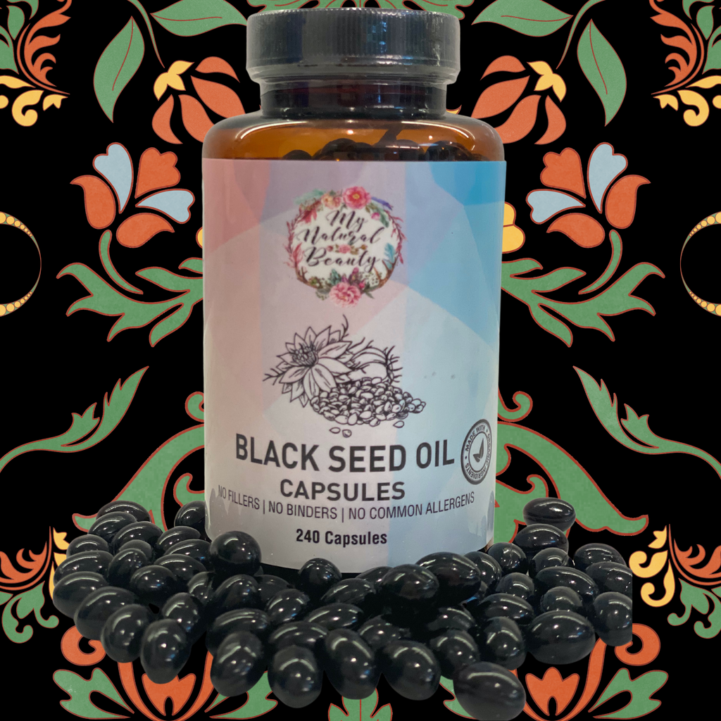 My Natural Beauty’s Black Seed Oil capsules are:   ·	Made with organic food grade ingredients ·	Highest Quality ·	High in Nutrients ·	Anti-Oxidant ·	Contain high quality 100% Pure Black Seed Oil (Nigella Sativa)