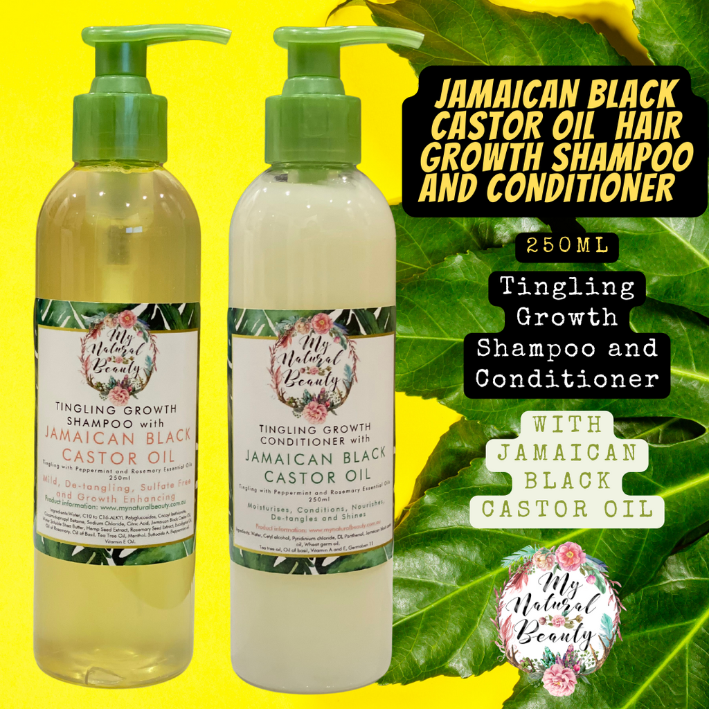 Jamaican Black Castor Oil Tingling Hair Growth Shampoo and Conditioner