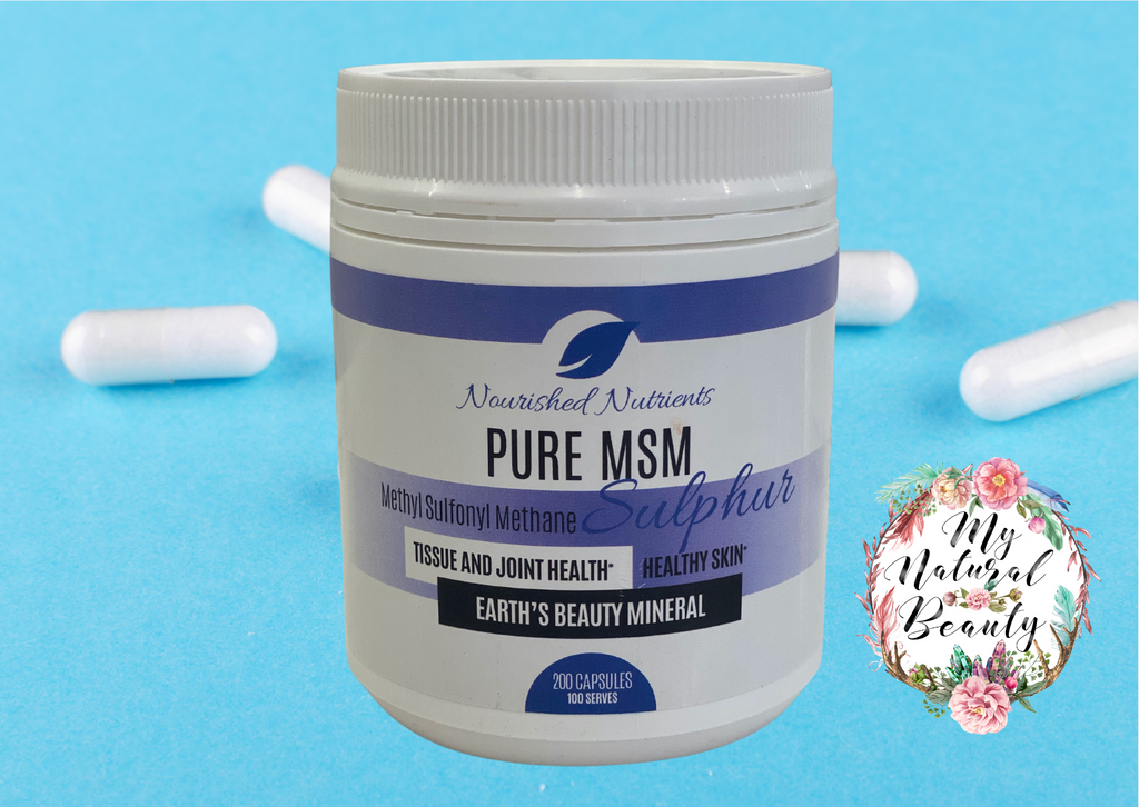 MSM capsules  Nails & Hair mainly consist of Keratin which has a high sulphur content.   ·      In cartilage & skin the sulphur content forms with Collagen to give it structure.