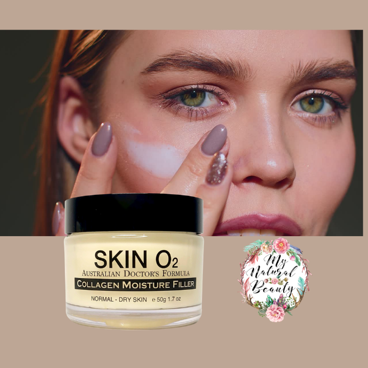 SkinO2- AUSTRALIAN DOCTOR'S FORMULA    Essential daily concentration of collagen, peptide, vitamins and intensive moisture filler. Doctor formulated vegan moisturising cream to combat collagen breakdown and moisture loss in mature skin. Suitable for all skin types.