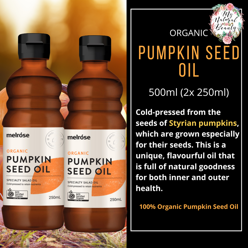 Some of the potential Benefits of Pumpkin Seed Oil.  May fight Hair loss. A 2014 placebo-controlled trial showed that men taking pumpkin seed oil for 24 weeks saw an increase of nearly 40% on average in hair count.  