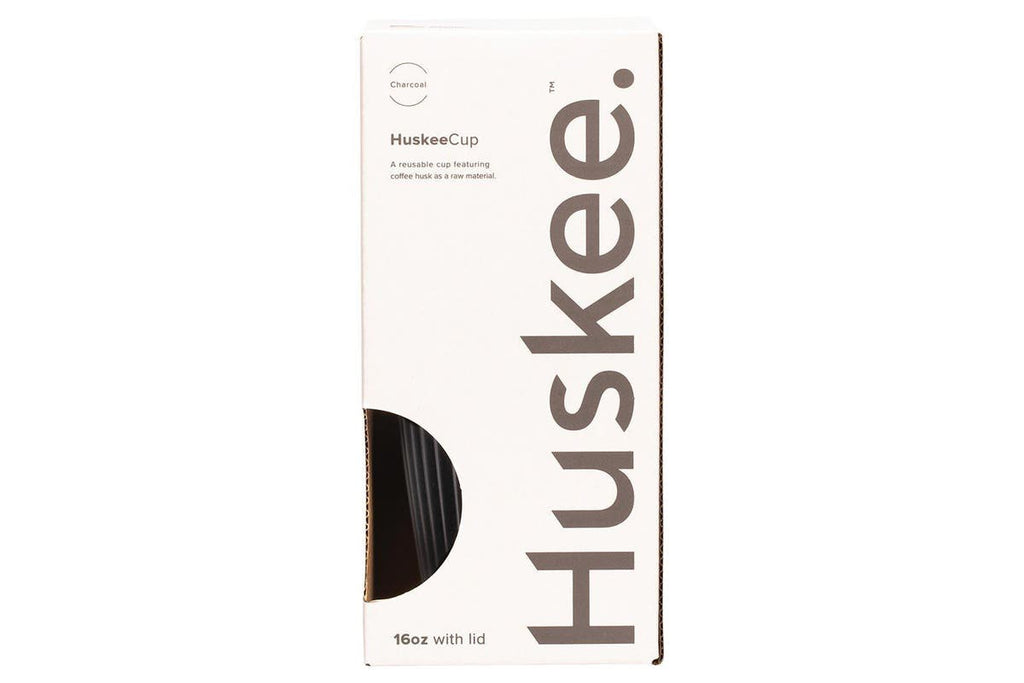 HUSKEE Reusable Coffee Cup - Natural | Single Unit Packaging | 16oz-473ml  (Cup and Lid)   HuskeeCup features coffee husk as a raw material. The coffee husk is an organic waste material that’s produced at the milling stage of coffee production. Thus using this material makes the production of the Huskee coffee cup sustainable. By purchasing HuskeeCup, you are helping to recycle hundreds of tonnes of waste material from the production of coffee.Charcoal