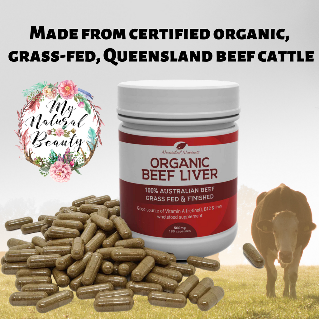 FEATURES:   •	Made from certified organic, grass-fed, Queensland beef cattle •	A concentrated source of Vitamin B12 and Vitamin A •	A natural source of the nutrients needed for healthy red blood cell production •	Perfect for those who want the goodness of liver in an easy-to-use form •	Guaranteed free from GMO, pesticides, herbicides, hormones & antibiotics. •	Freeze dried from fresh raw liver to preserve nutrients •	Dairy & gluten free