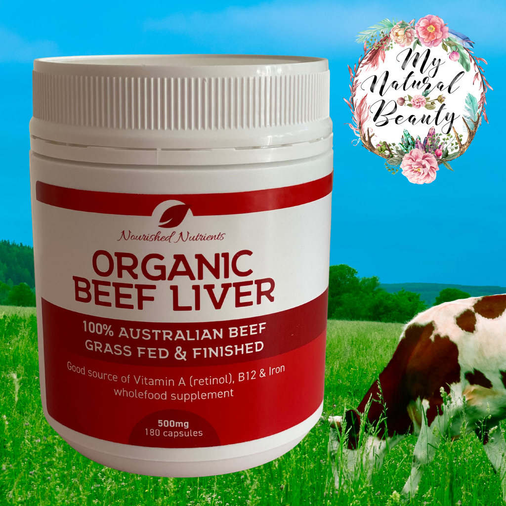 KEY NUTRIENTS IN LIVER:  •	Fat soluble vitamins (A, D, E & K) •	B-group vitamins (including B12) •	Bio-Available Iron •	Folate •	Choline •	Hyaluronic Acid •	Trace minerals including copper, zinc and chromium •	CoQ10, a nutrient of particular importance to the cardiovascular system, and a renowned energy booster