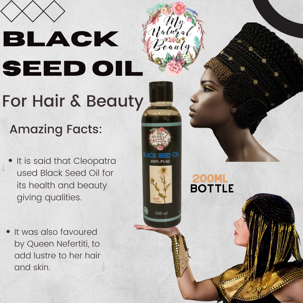  My Natural Beauty’s Black Seed Oil is Food Grade can be taken orally as well applied topically to the skin and scalp.  Black Seed Oil is an excellent healer, and its areas of application range from external skin care (psoriasis, eczema, dry skin, joints & scalp massage) and to internal use as a treatment for various complaints (asthma, arthritis, immune system). 