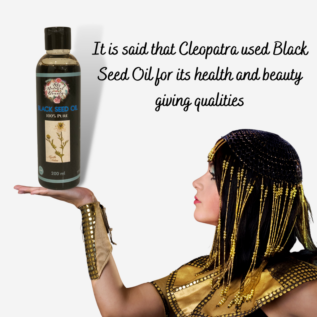  My Natural Beauty’s Black Seed Oil is Food Grade can be taken orally as well applied topically to the skin and scalp.  Black Seed Oil is an excellent healer, and its areas of application range from external skin care (psoriasis, eczema, dry skin, joints & scalp massage) and to internal use as a treatment for various complaints (asthma, arthritis, immune system). 