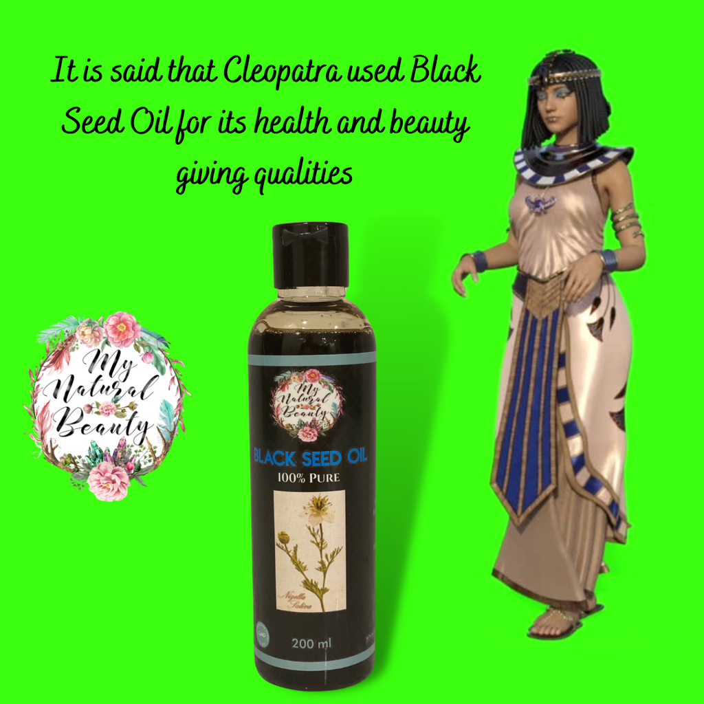  My Natural Beauty’s Black Seed Oil is Food Grade can be taken orally as well applied topically to the skin and scalp.  Black Seed Oil is an excellent healer, and its areas of application range from external skin care (psoriasis, eczema, dry skin, joints & scalp massage) and to internal use as a treatment for various complaints (asthma, arthritis, immune system). 