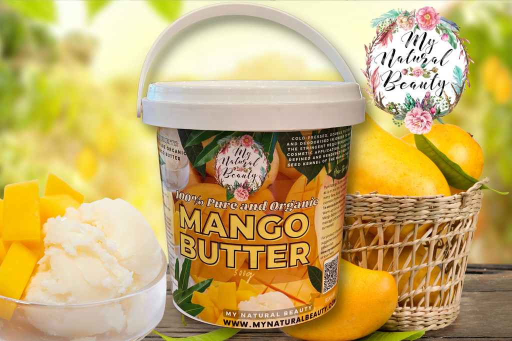 100% Pure and Organic Mango Butter- 500g   PREMIUM COLD-PRESSED MANGO BUTTER. 100% Natural, Pure and Organic.   A wonderful natural product that can be used on its own on the skin and hair or as a wonderful ingredient in many DIY cosmetic hair and beauty formulations.  