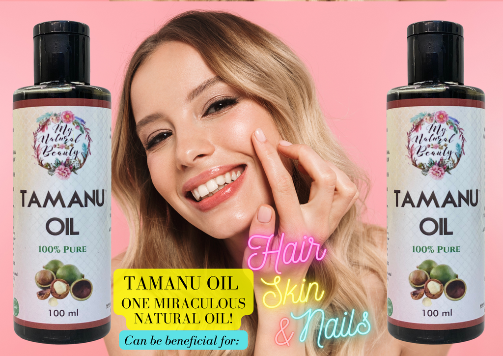 Tamanu Oil (Calophyllum Inophyllum)- 100ML Tamanu oil is an aromatic thick green oil that has become popular in the skin and hair care industry. Tamanu Oil is often referred to as “Green Gold” and is a centuries-old remedy for a wide range of skin conditions. Ingredients: 100% Pure Cold Pressed unrefined Tamanu Oil Botanical name: Calophyllum Inophyllum (Tamanu) Seed Oil