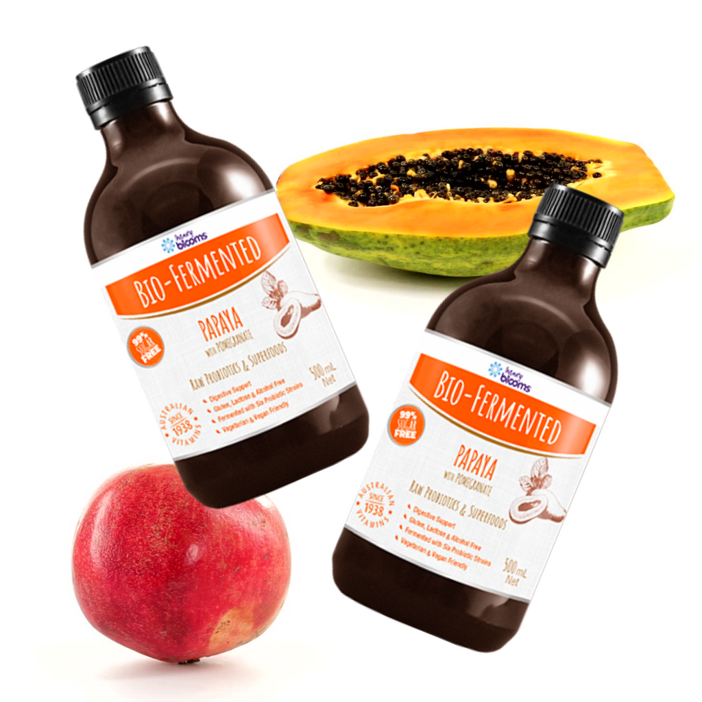 Henry Blooms Bio-Fermented Papaya with Pomegranate 500ml       PROBIOTIC /   DIGESTION /   ANTIOXIDANT  .  On Sale. Australia. My Natural Beauty