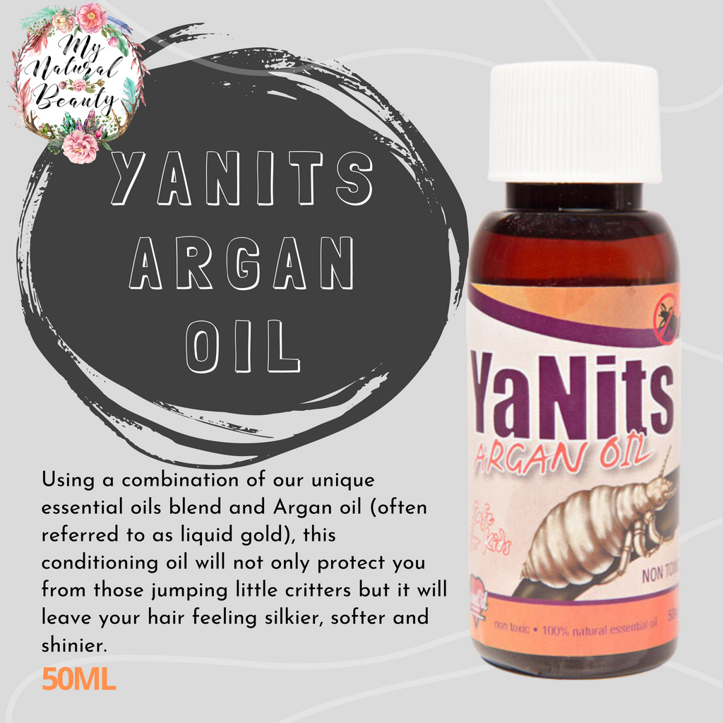 YaNits Argan Oil- Nit Conditioning Oil. Deter Nits and Head lice Naturally- 50ml