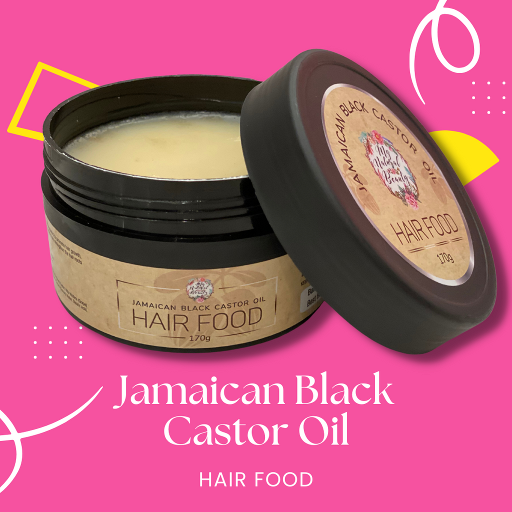  JAMAICAN BLACK CASTOR OIL HAIR FOOD  170g  Feed your hair and scalp with My Natural Beauty’s Jamaican Black Castor Oil Hair Food!  Natural Hair Growth Treatment. Re-grow hair naturally. Premium ingredients for maximum results. 