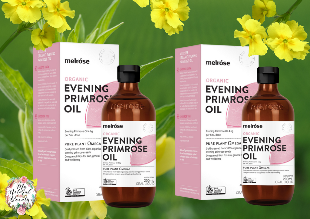   Melrose Organic Evening Primrose Oil is cold-pressed from the seeds of the evening primrose flower, which blooms only at sunset. It is a rich source of gamma-linolenic acid (GLA); a unique omega-6 fatty acid that assists in the production of hormones necessary for many important bodily functions.    Evening Primrose Oil has been used traditionally to help with skin, scalp and hair health. It can be used topically to help nourish and moisturise the skin.