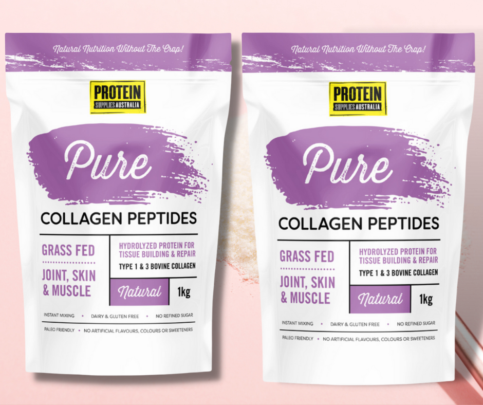 Protein Supplies Australia Collagen Peptides Pure 1kg or 2kg (2x 1kg)