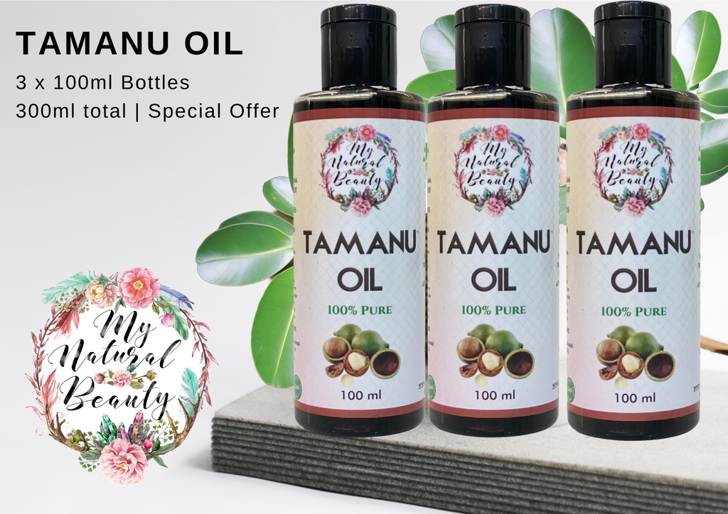 100% Pure Tamanu Oil –   (Buy 2 get one FREE offer). All up you will receive 3x 100ml bottles. You are only paying for two!       Calophyllum Inophyllum (Tamanu) Seed Oil