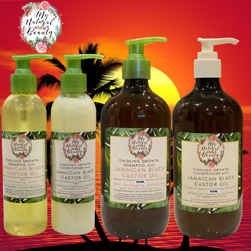 Jamaican Black Castor Oil Tingling Hair Growth Shampoo and Conditioner