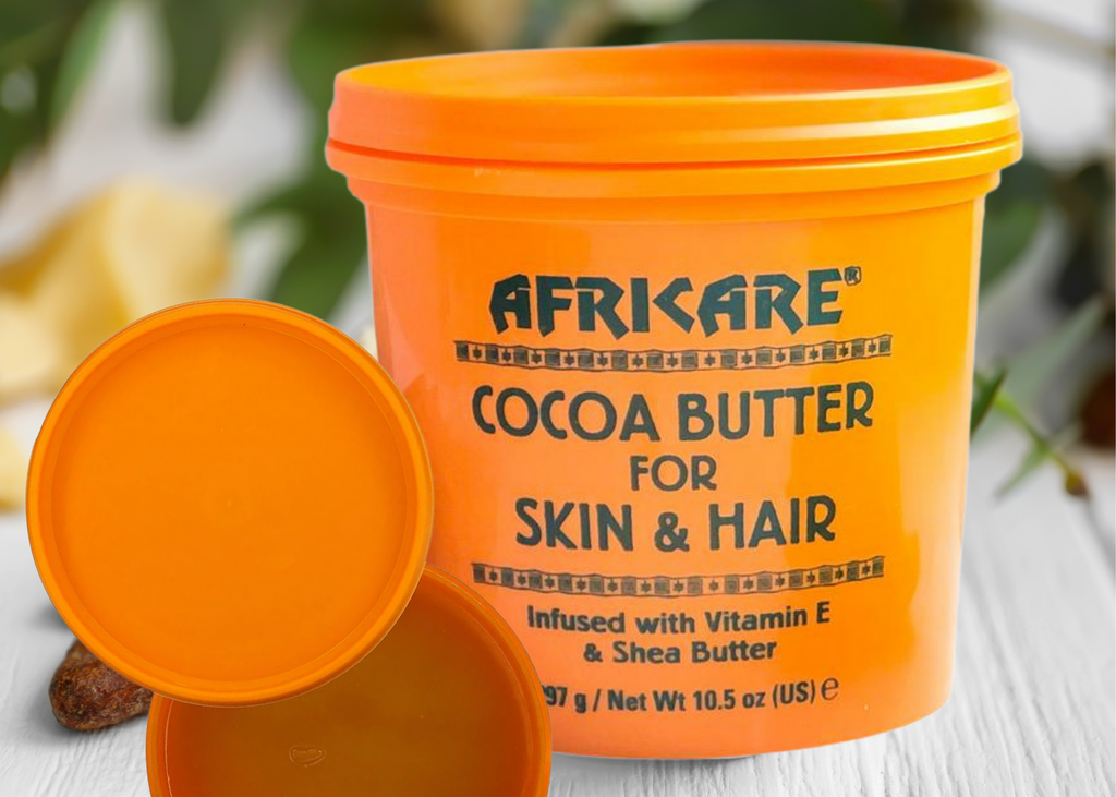 Africare Cocoa Butter for Skin and Hair is infused with vitamin E and shea butter Australia