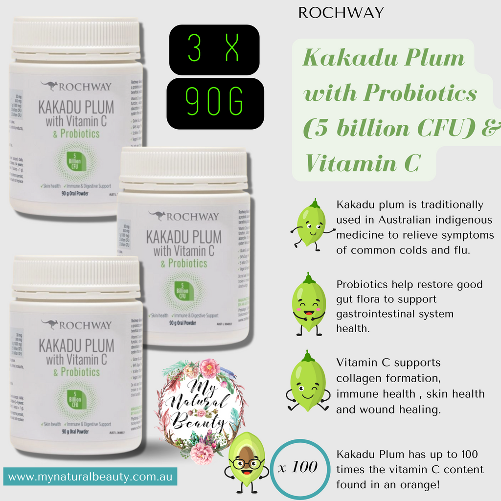 Rochway Kakadu Plum with Probiotics (5 billion CFU) & Vitamin C 90g