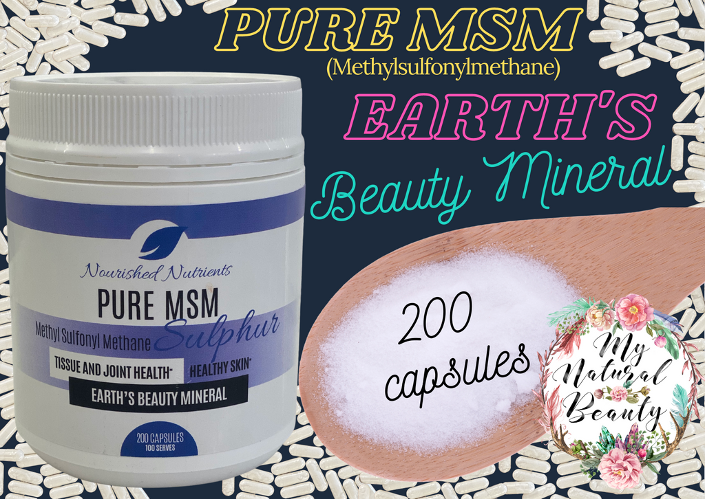 Pure MSM supplement capsule (200 Tablets/ 100 Days), Hair Growth, Joint Support