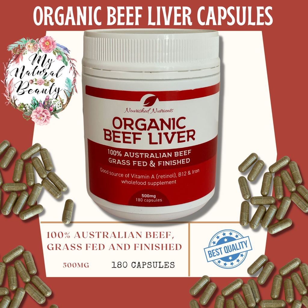 Organic Beef Liver capsules Nourished Nutrients- 100% Australian Beef- Grass Fed and Finished  500mg- 180 capsules Australia. Buy  online Sydney- buySydney Melbourne Brisbane Perth Adelaide Gold Coast – Tweed Heads Newcastle – Maitland Canberra – Queanbeyan, Central Coast, Sunshine Coast. Wollongong, Geelong, Hobart, Townsville, Cairns, Toowoomba