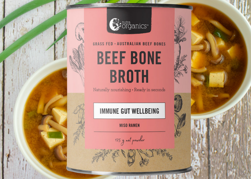   Bone broth has been made for hundreds of years by our grandparents and their grandparents due to its traditional gut health and immune supporting properties. Leading busy lives can make it hard to find time to make bone broth from scratch. Our Beef Bone Broth powder is ready in seconds, as tasty and as nutritious as homemade and easy to take on the go! Plus with a rich umami Japanese ramen flavour, it’s beautifully satisfying to drink on its own, or the perfect base for your homemade ramen.