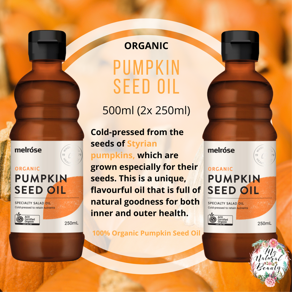 Some of the potential Benefits of Pumpkin Seed Oil.  May fight Hair loss. A 2014 placebo-controlled trial showed that men taking pumpkin seed oil for 24 weeks saw an increase of nearly 40% on average in hair count.  