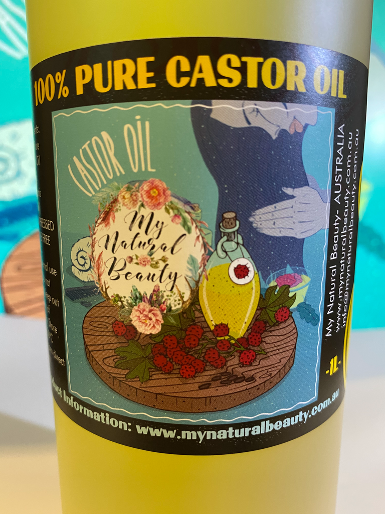 My Natural Beauty Australia. Castor oil. Hair and eyebrow growth. 