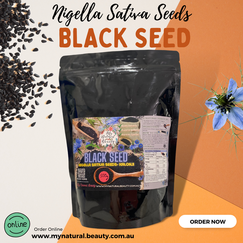 Black Seed (also known as Nigella Seed or Kalonji) is derived from the fruit of the annual flowering plant known as Nigella Sativa, in the family Ranunculaceae. This superfood is a natural rich source of TQ (Thymoquinone), antioxidants, Vitamin B complex, Calcium, Zinc, iron, antioxidants, minerals , Omega 6, Omega 9 and essential fatty acids.