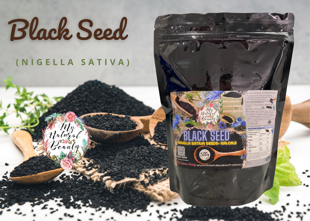  Nigella Sativa Seeds- Kalonji     ·      Boosts immunity ·      A natural source of Thymoquinone (TQ), antioxidants, vitamins, minerals and essential fatty acids. ·      Promotes wellbeing ·      Improves digestion     INGREDIENTS: 100% Pure Black Seed ( Nigella Sativa Seed). Australia. Sydney. 