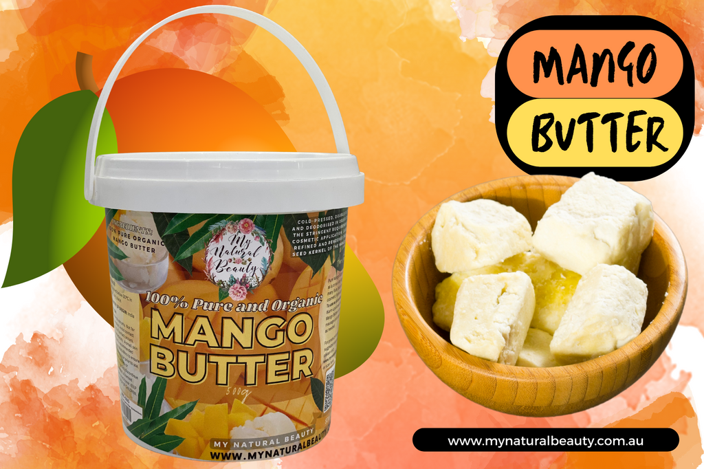 100% Pure and Organic Mango Butter- 500g  PREMIUM COLD-PRESSED MANGO BUTTER. 100% Natural, Pure and Organic.  A wonderful natural product that can be used on its own on the skin and hair or as a wonderful ingredient in many DIY cosmetic hair and beauty formulations.