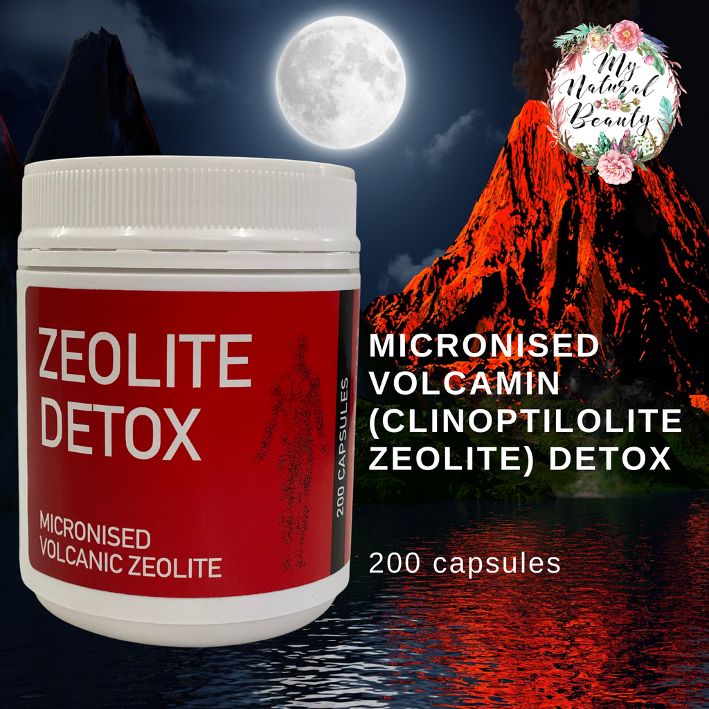ZEOLITE DETOX- Micronised Volcanic Zeolite – 200 Capsules  Volcamin Zeolite capsules (micronised)    Micronised Volcamin (Clinoptilolite Zeolite) Detox - 200 CAPSULES  ZEOLITE DETOX- Micronised Volcanic Zeolite – 200 Capsules  Each capsule contains 700mg Micronised Volcamin (Clinoptilolite Zeolite)  Vegan Friendly-100% Natural and safe
