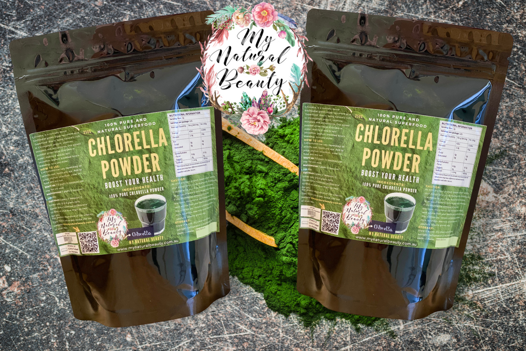 Chlorella Powder- 500g (2x 250g)     100% Pure Chlorella Powder, Nothing Added, No Fillers, No Nasties   100% Pure and Natural Superfood. Boost your health.. Australia. Free shipping