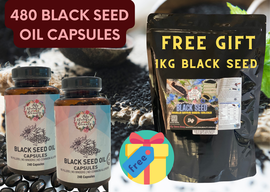 BLACK SEED OIL CAPSULES- 480 Capsules-with FREE GIFT- 1kg BLACK SEED
