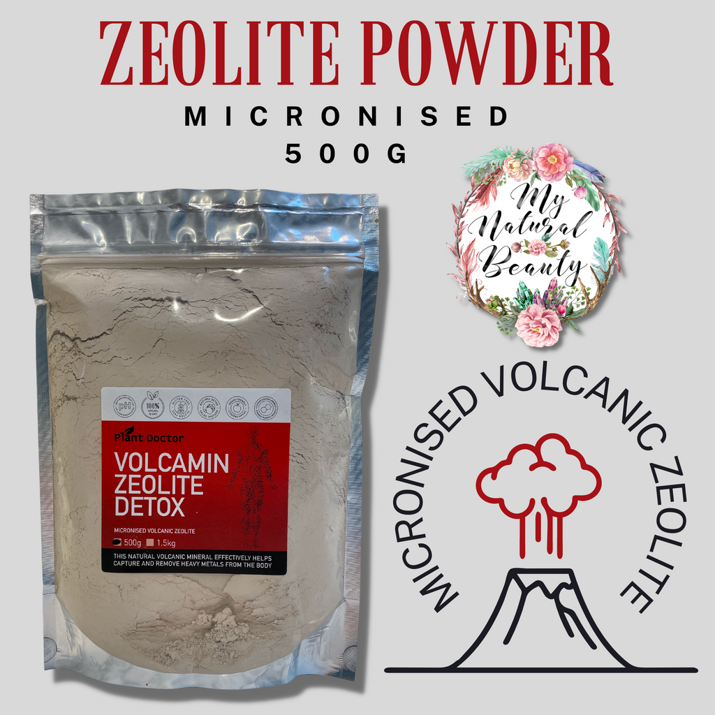 Micronised Volcamin (Clinoptilolite Zeolite) Detox – 500g   ZEOLITE DETOX- Micronised Volcanic Zeolite – 500g Micronised- Helps to remove heavy metals- Health supplement    Vegan Friendly-100% Natural and safe  Brand: Plant Doctor- Agtech Natural Resources- Australian Owned  Country of Origin: Australia