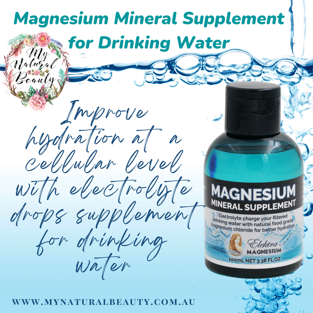 Magnesium Mineral Supplement for Drinking Water 100mL Brand: Elektra Magnesium. Buy Online Sydney Australia. Free Shipping over $60.00