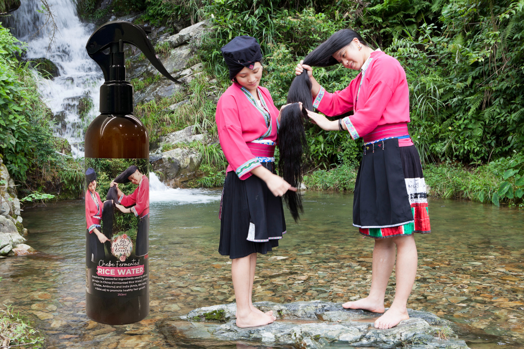 CHEBE FERMENTED RICE WATER- 250ml  Hair Growth       Length Retention         Moisture and Strength      250ml in spray bottle