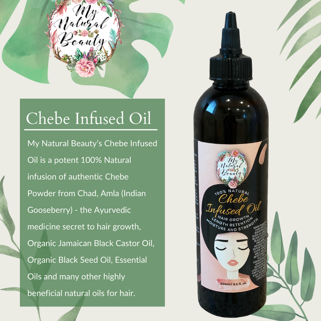 Chebe Infused Oil. Chebe, Amla, Jamaican Black Castor Oil. Natural Hair Growth Oil.