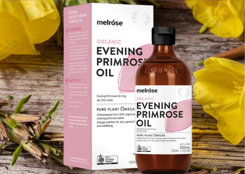 NGREDIENTS:   100% Organic Evening Primrose Oil   Each 5ml dose contains:   EPO 4.6g Equiv. Gamma-linolenic acid 414mg     Ways to use:   Adults take 1 teaspoon (5mL) daily. Best consumed with food.   Can also be used externally on the skin.  
