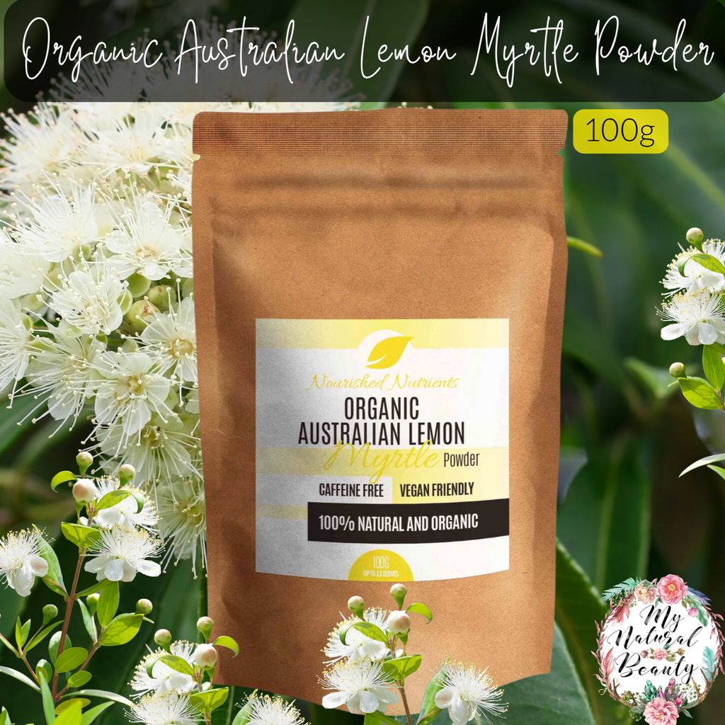 Lemon Myrtle Powder- 100g  AUSTRALIAN- ORGANICALLY GROWN  Nourished Nutrients    Organic Australian Lemon Myrtle Powder- 100g   CAFFEINE FREE- VEGAN FRIENDLY 100% Natural and Organic